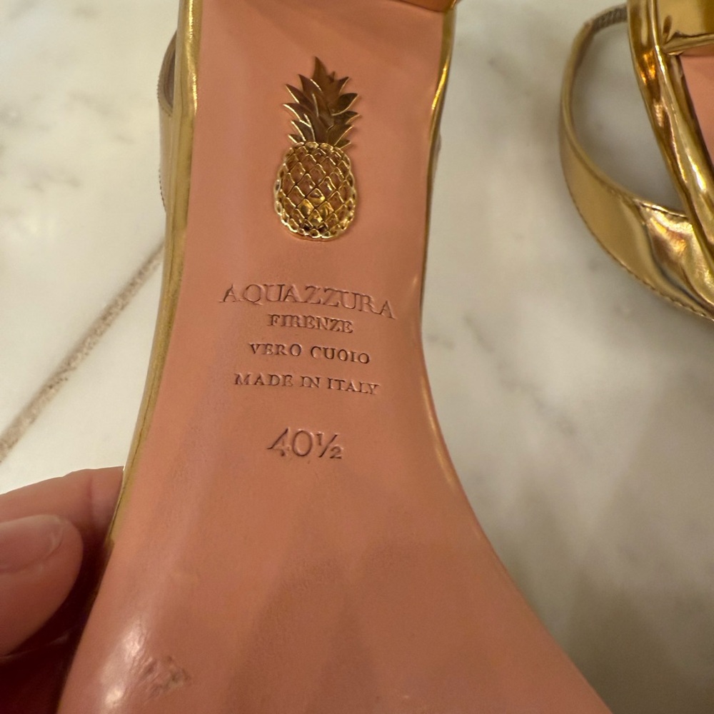 Aquazzura gold block heals - Picture 5 of 5